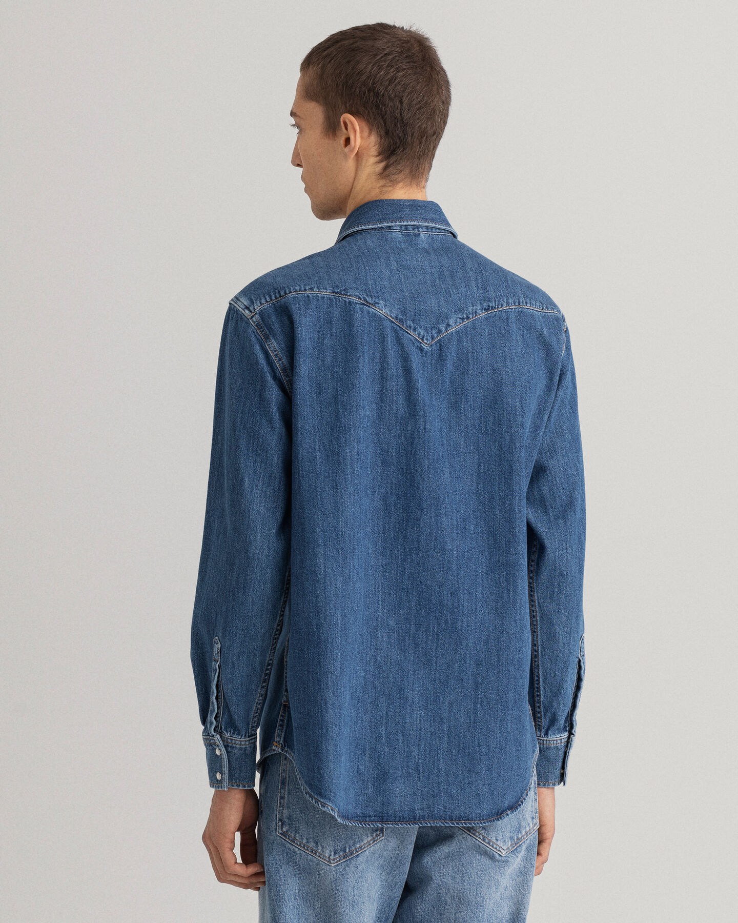Relaxed Fit Western Denim Shirt