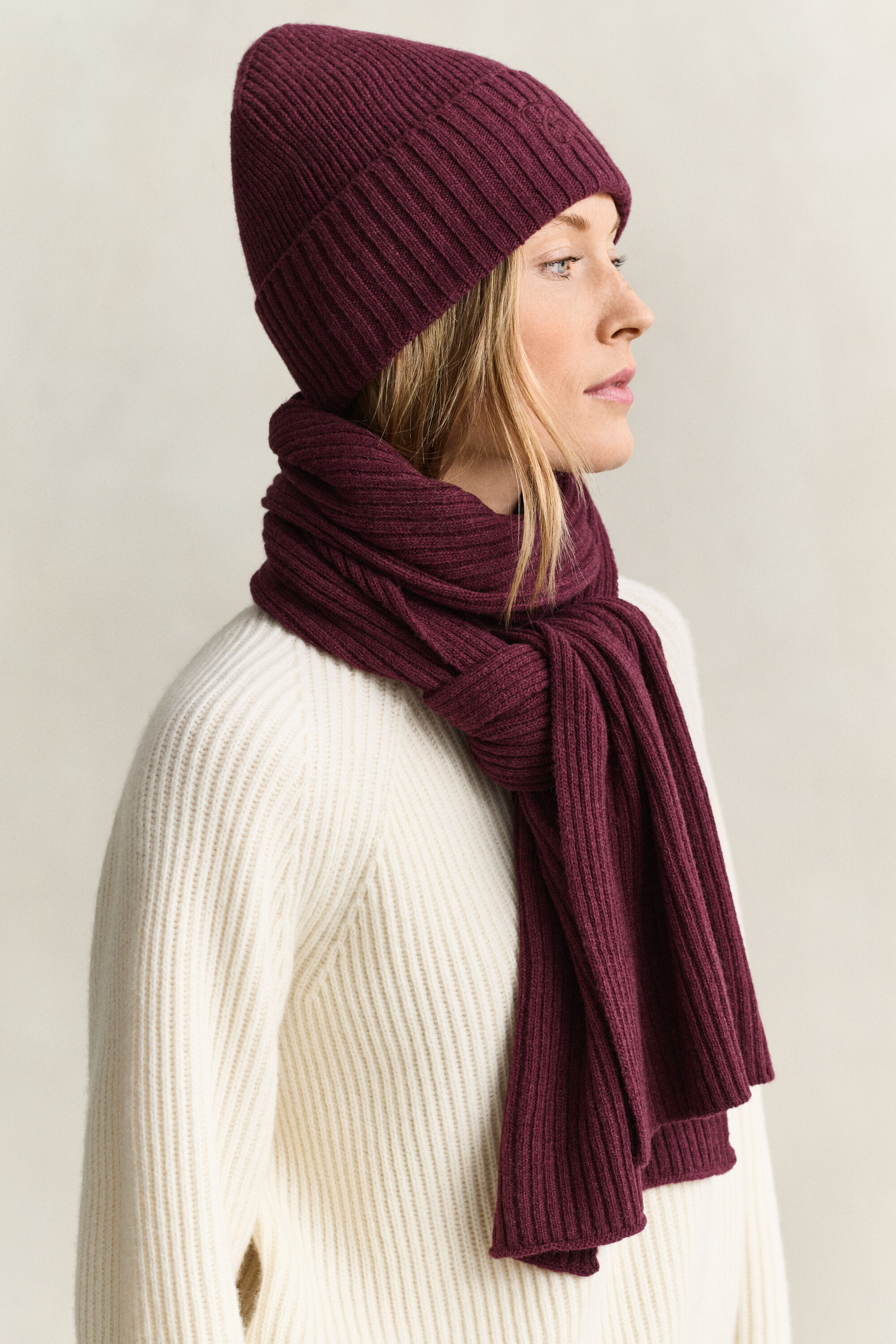 Embroidered Scarf & Beanie Gift Set