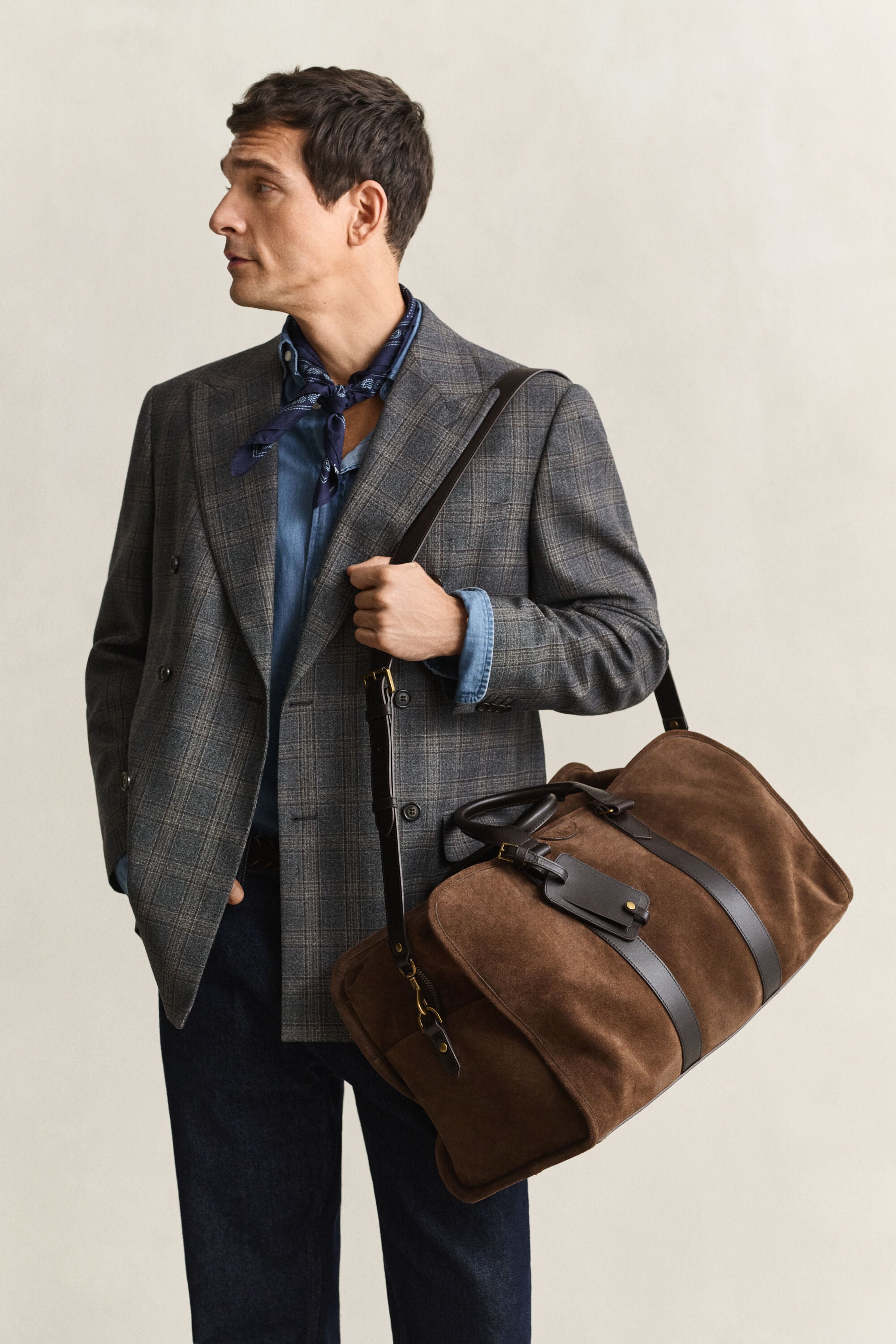Suede Duffel Bag