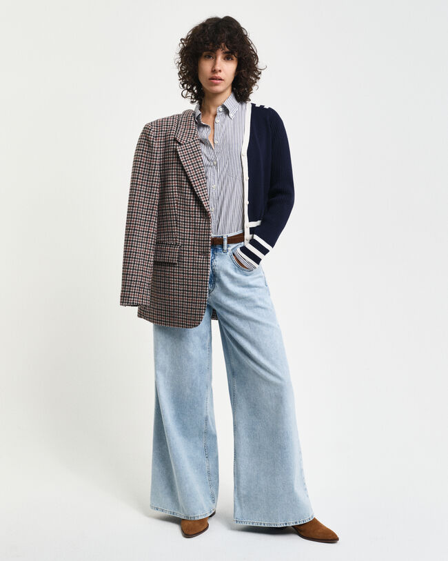 Contrast Detailed V-Neck Cardigan