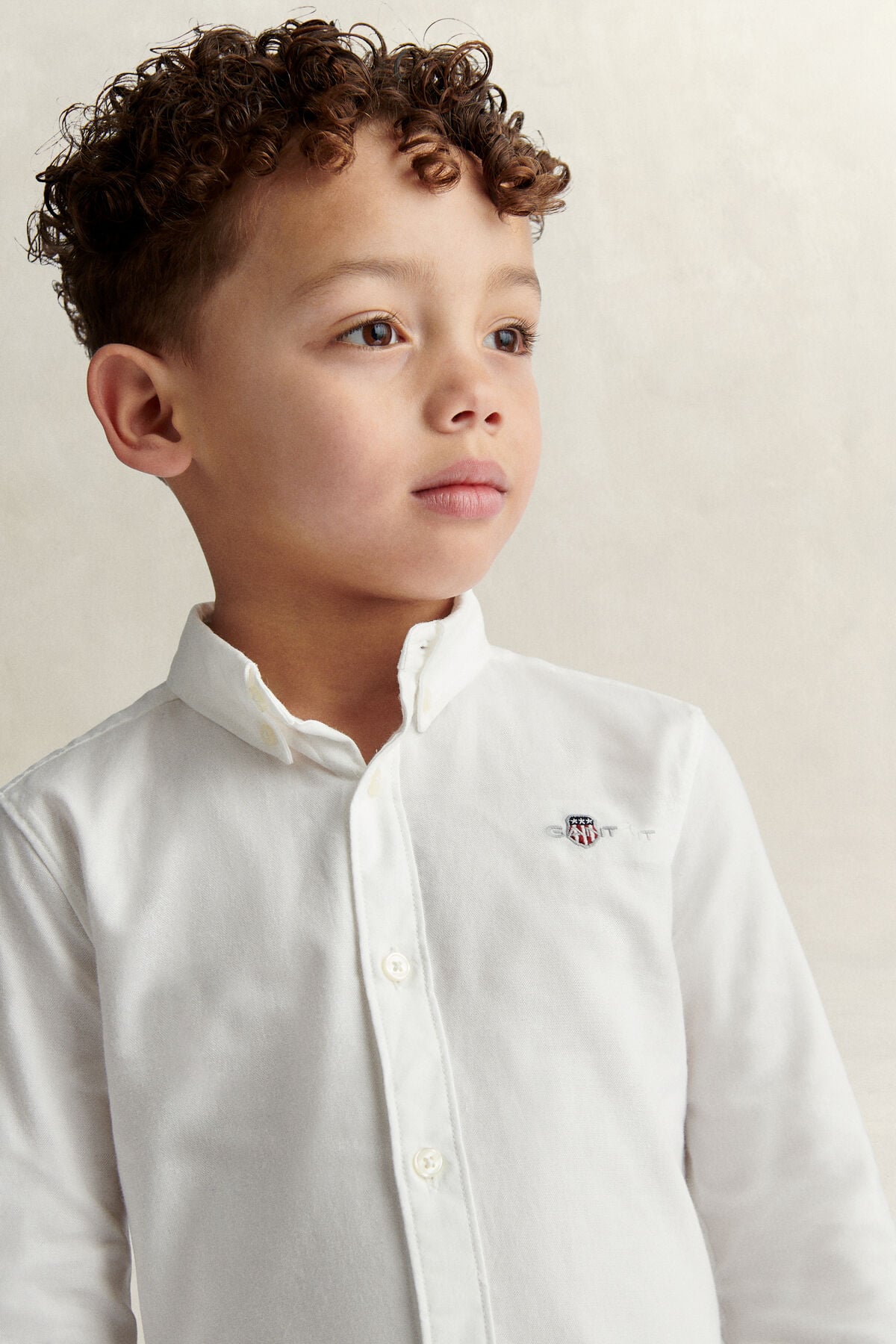 Boys Shield Oxford Shirt — WHITE