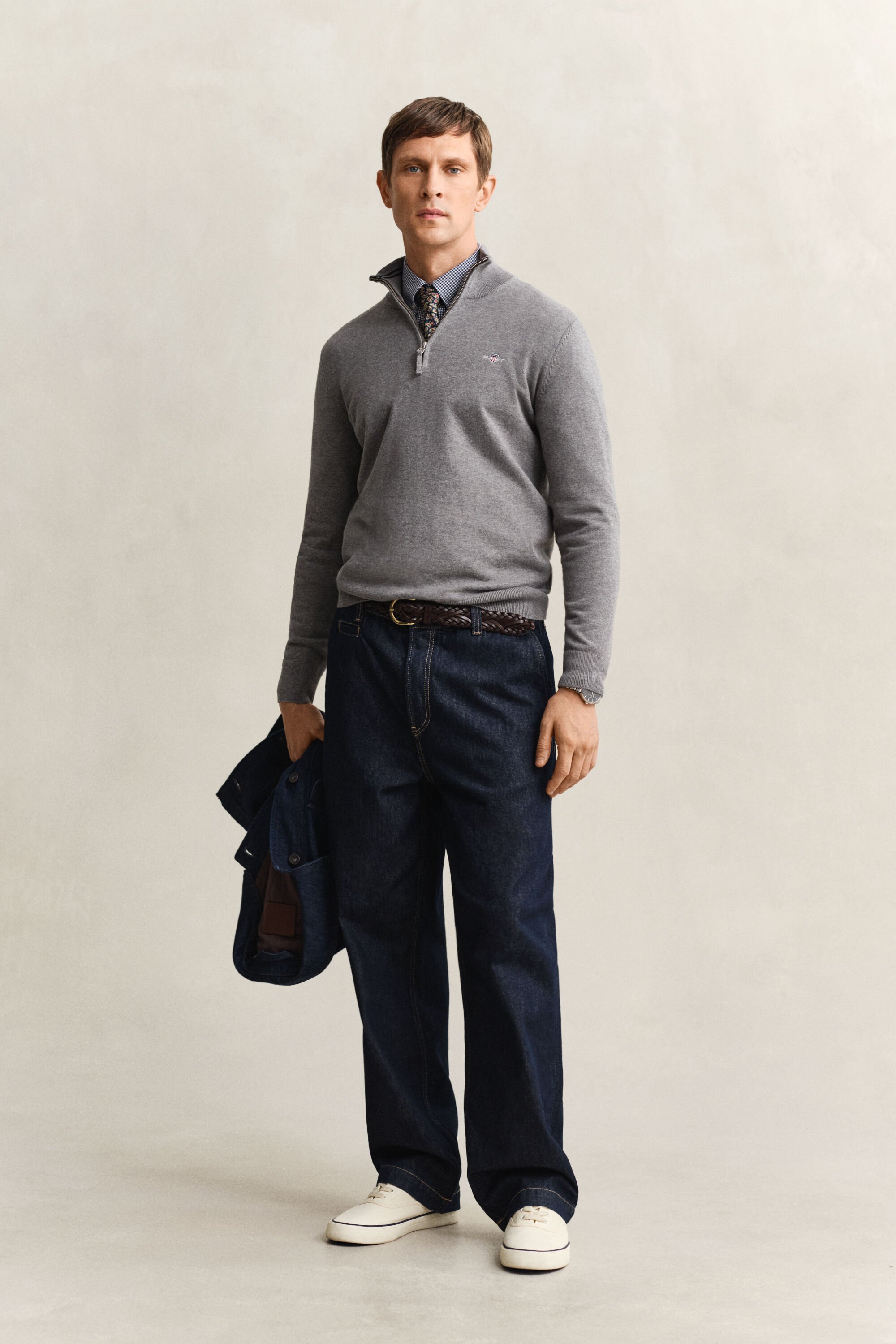 Classic Cotton Half-Zip Sweater