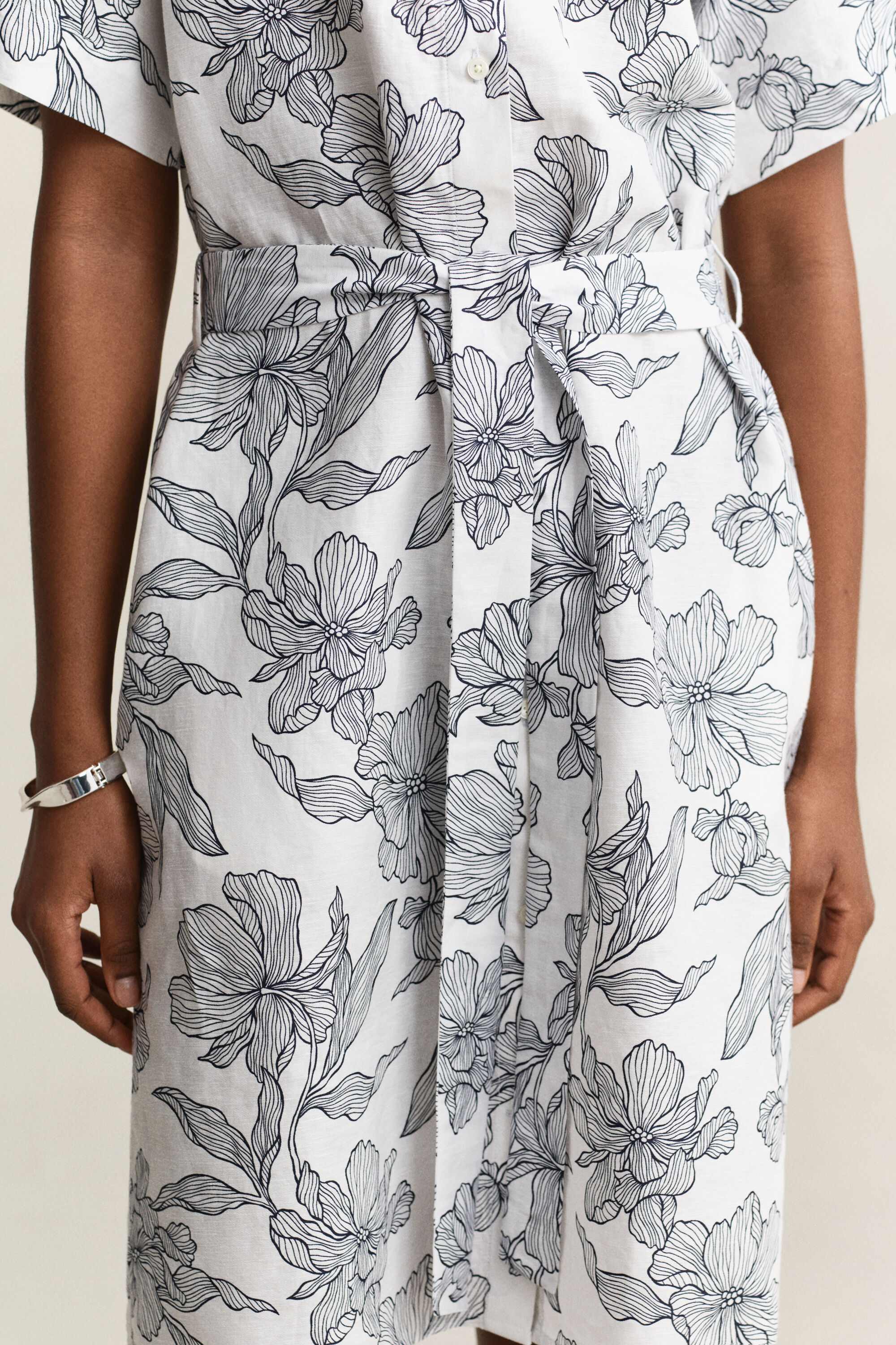 Floral Linen Shirt Dress