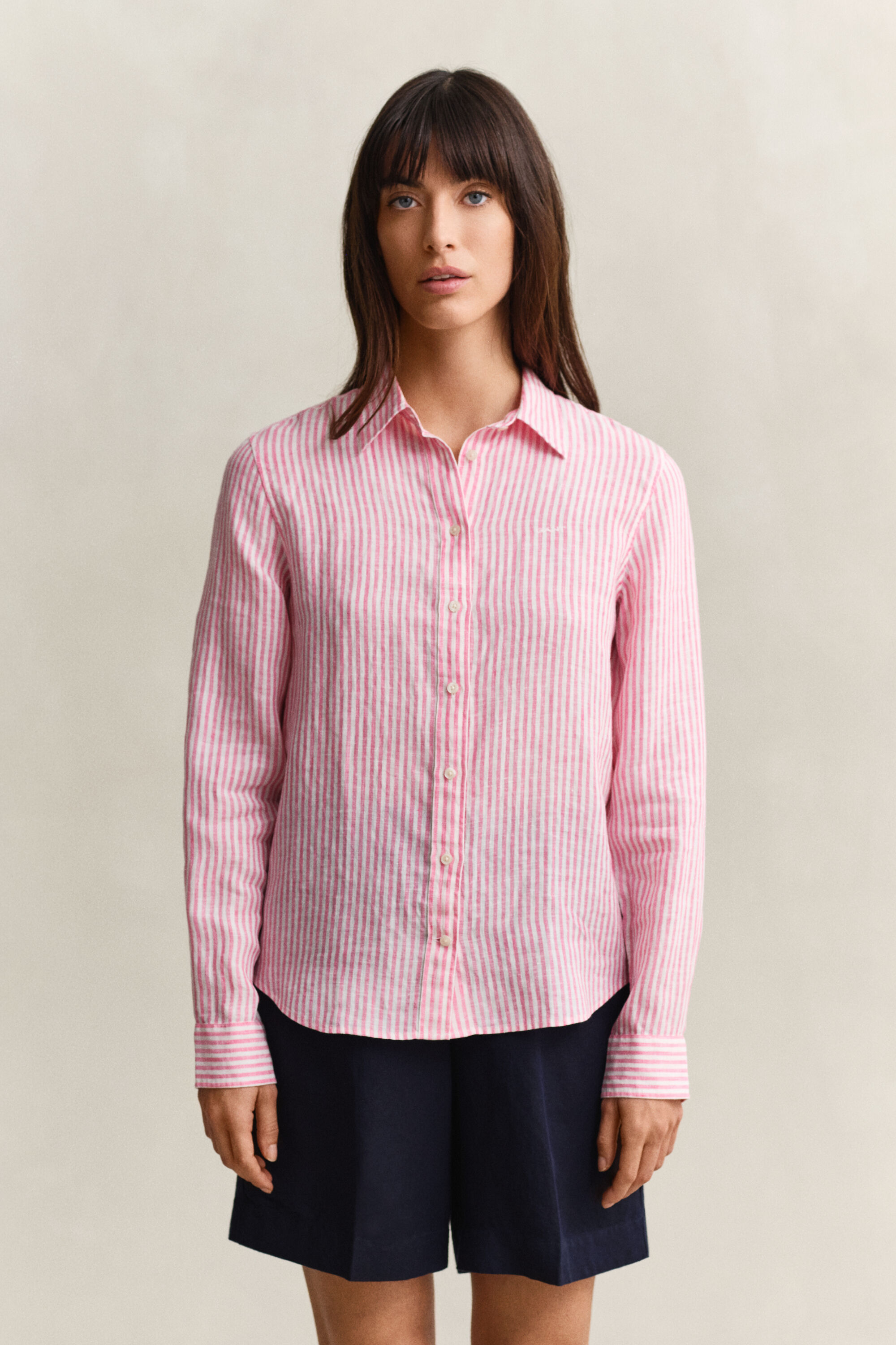 Regular Fit Striped Linen Shirt