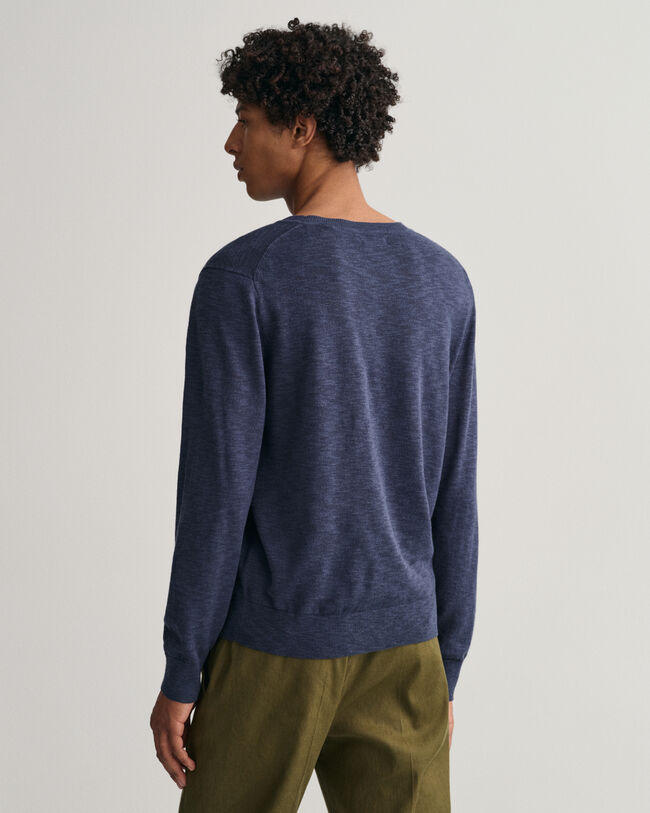 Cotton Linen Crew Neck Sweater
