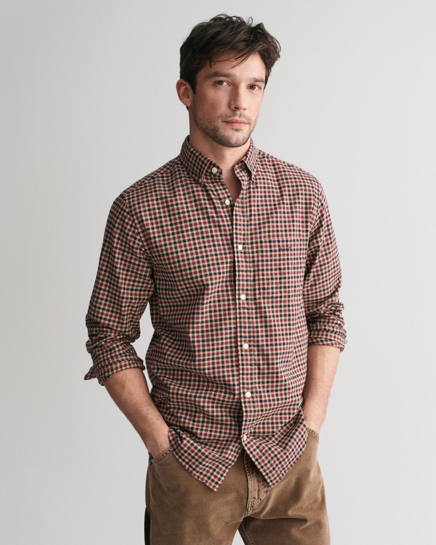 Regular Fit Gingham Light Twill Shirt