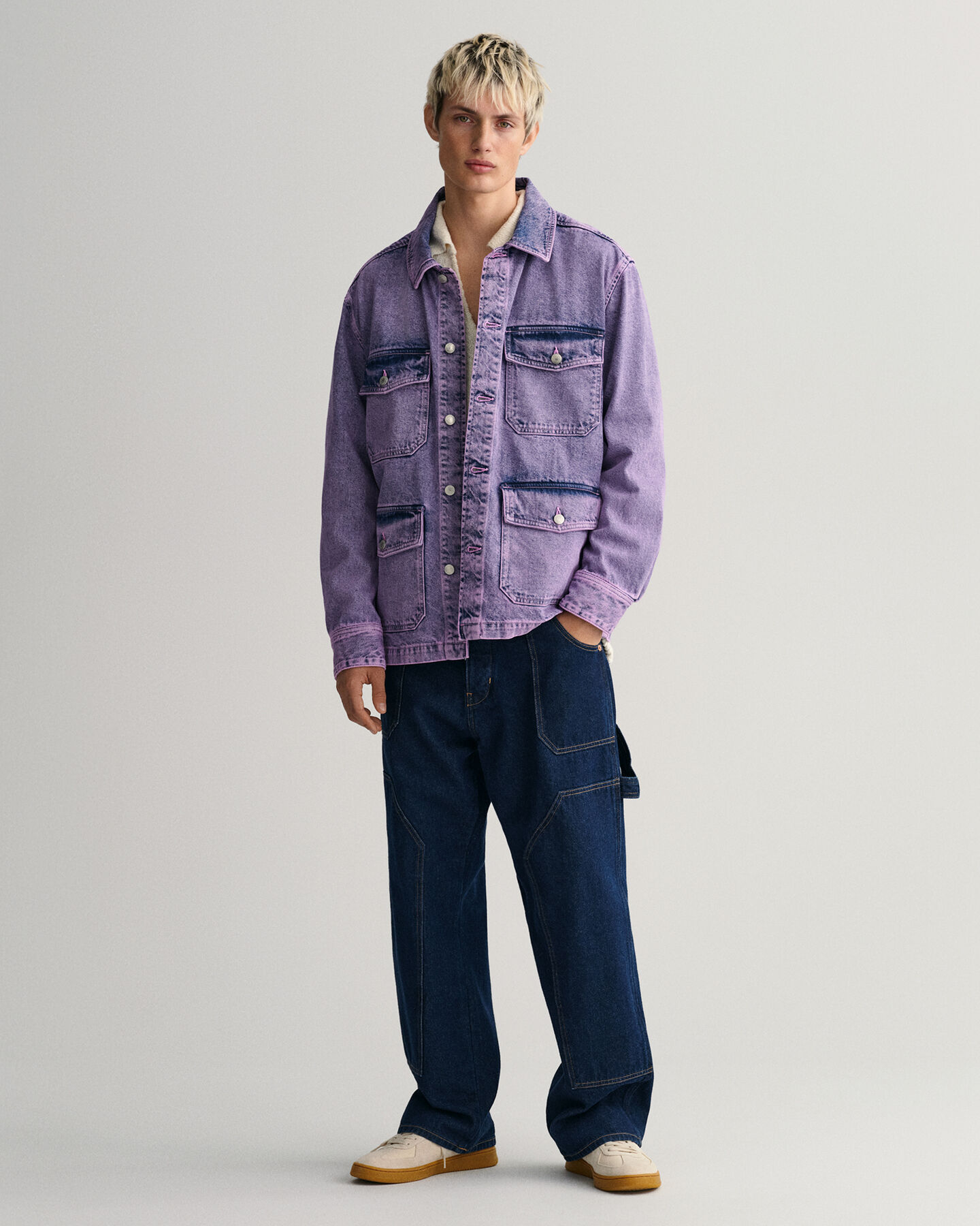 Garment-Dyed Denim Overshirt