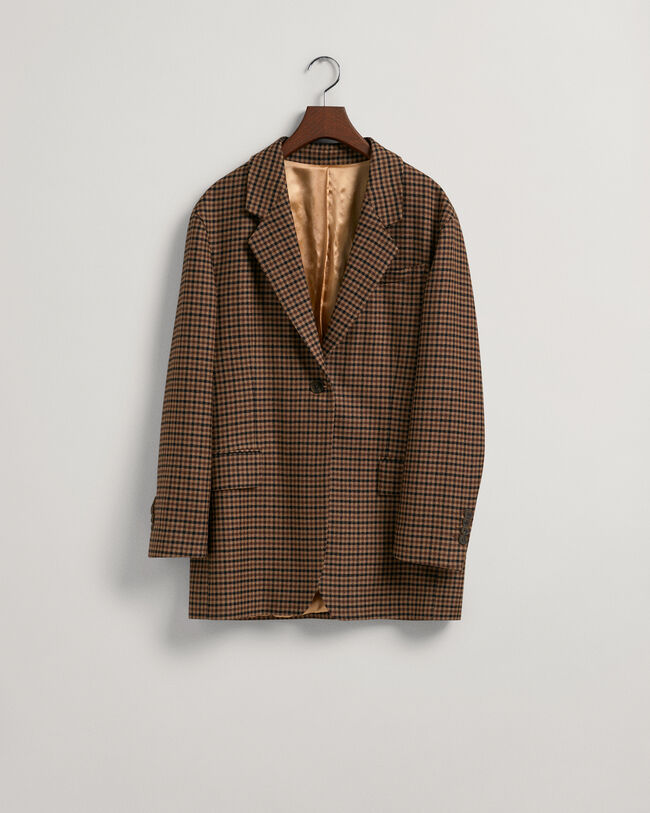 Oversized Check Blazer
