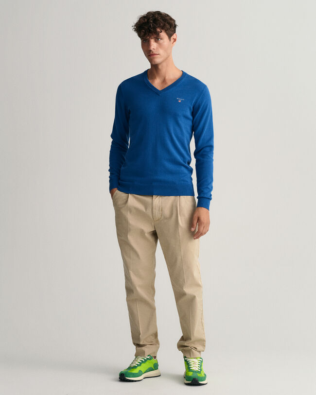 Classic Cotton V-Neck Sweater