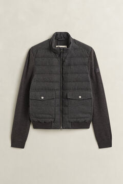 Hybrid Insulated Flannel Jacket — BLACK GREY 5