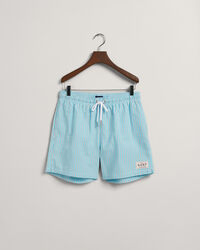 Classic Fit Seersucker Swim Shorts
