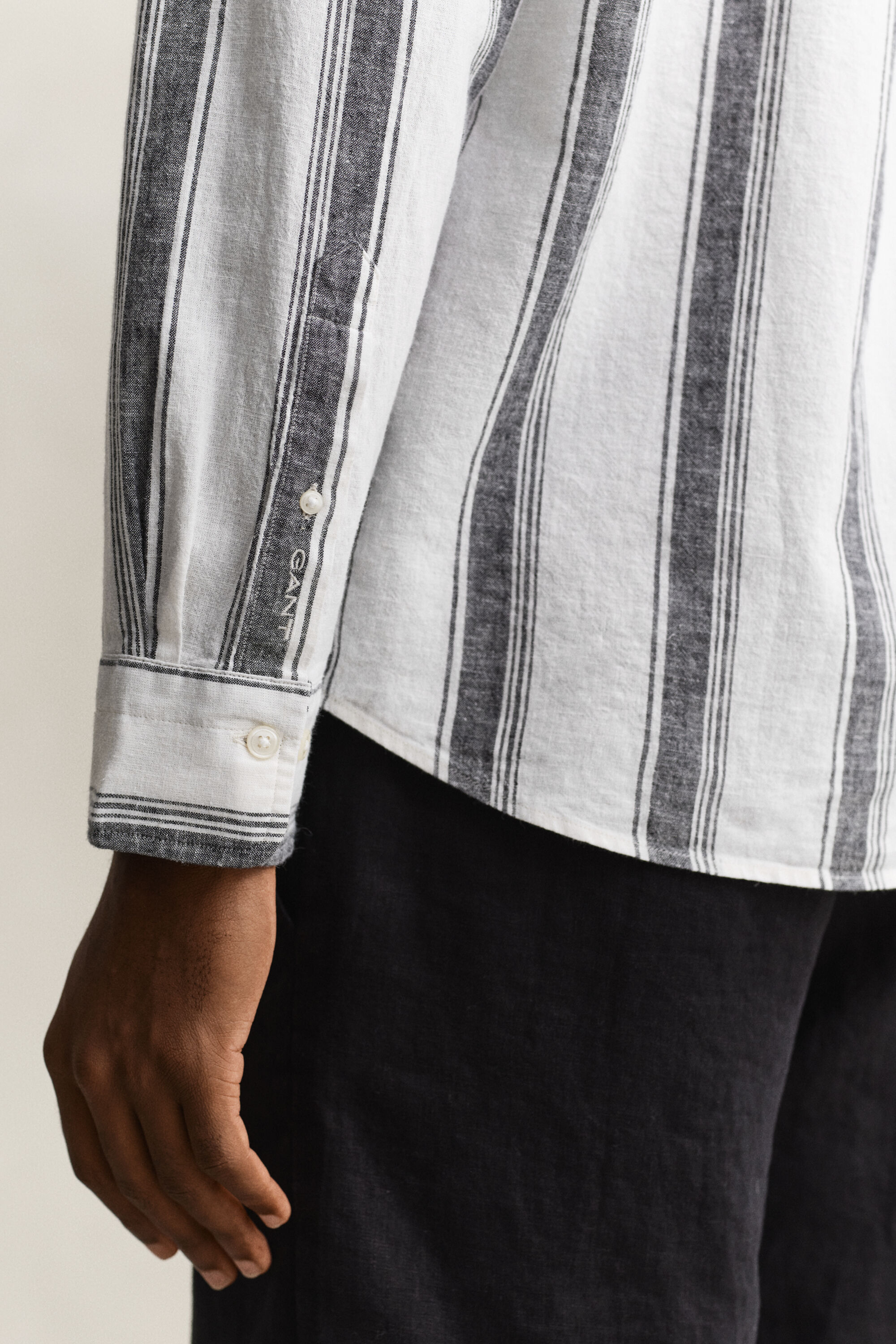 Striped Linen Blend Shirt