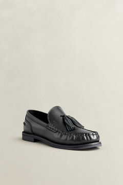 Gracelyn Leather Loafers — BLACK 1