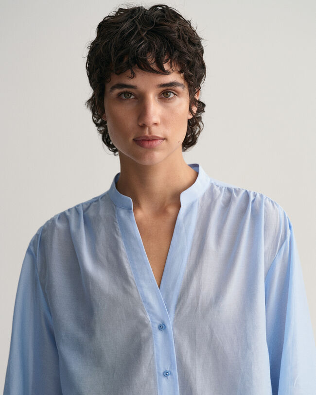 Relaxed Fit Cotton Silk Blouse