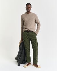 Regular Fit Cotton Twill Cargo Pants