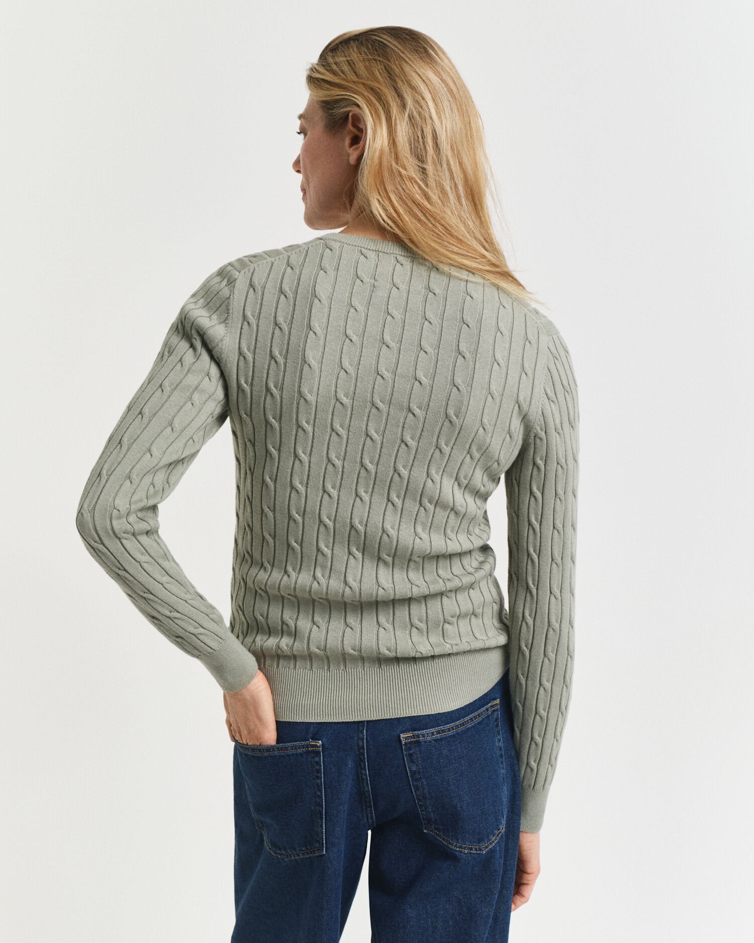 Cable Knit Crew Neck Sweater