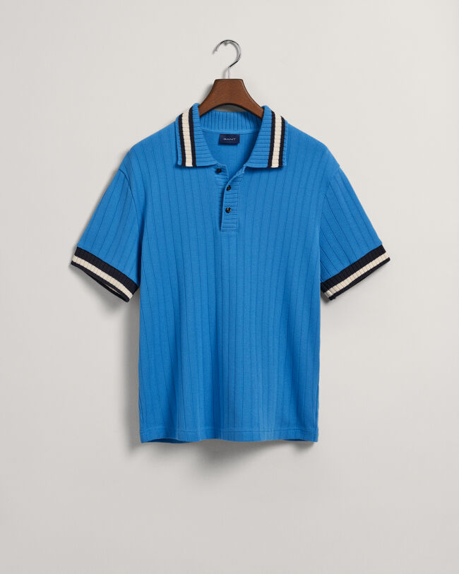 Drop-Needle Piqué Polo Shirt