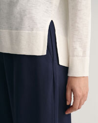 Linen Blend V-Neck Sweater