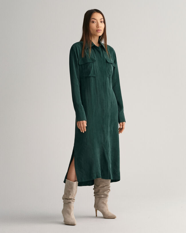 Relaxed Fit Utility Shirt Dress