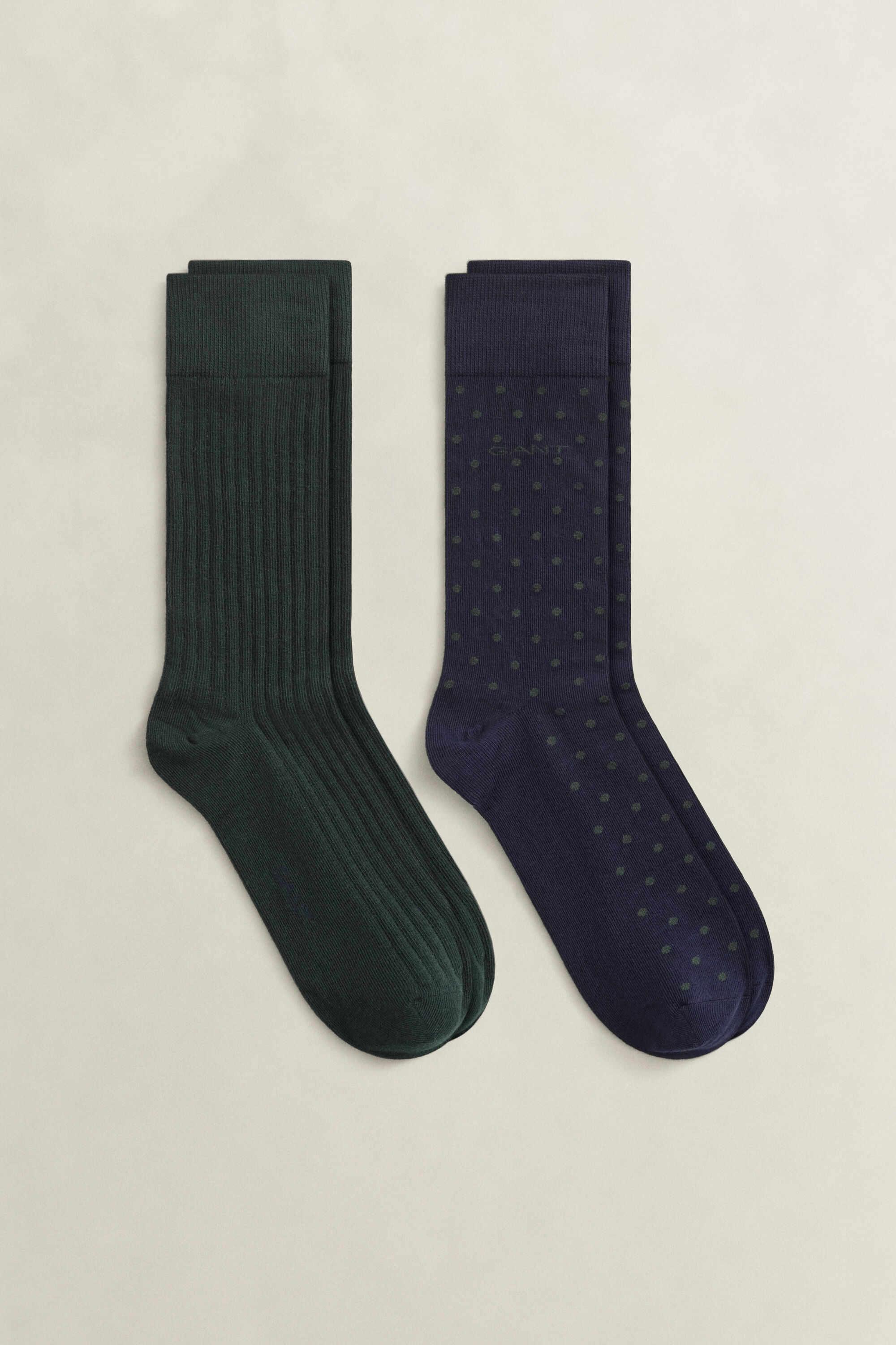 2-Pack Dotted & Ribbed Socks Gift Box