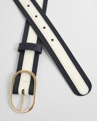 Striped Leather Belt