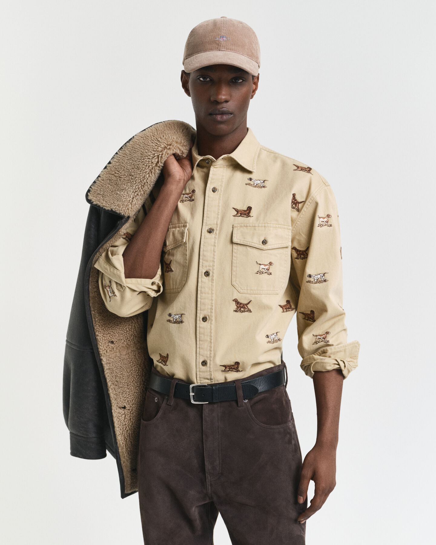 Relaxed Fit Embroidered Twill Shirt
