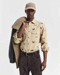 Relaxed Fit Embroidered Twill Shirt