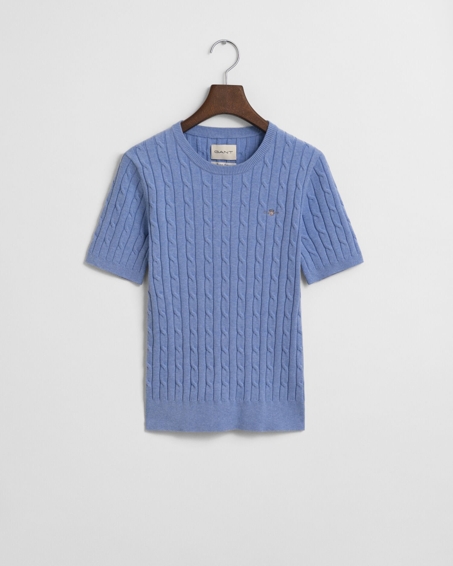 Cable Knit Short Sleeve Sweater