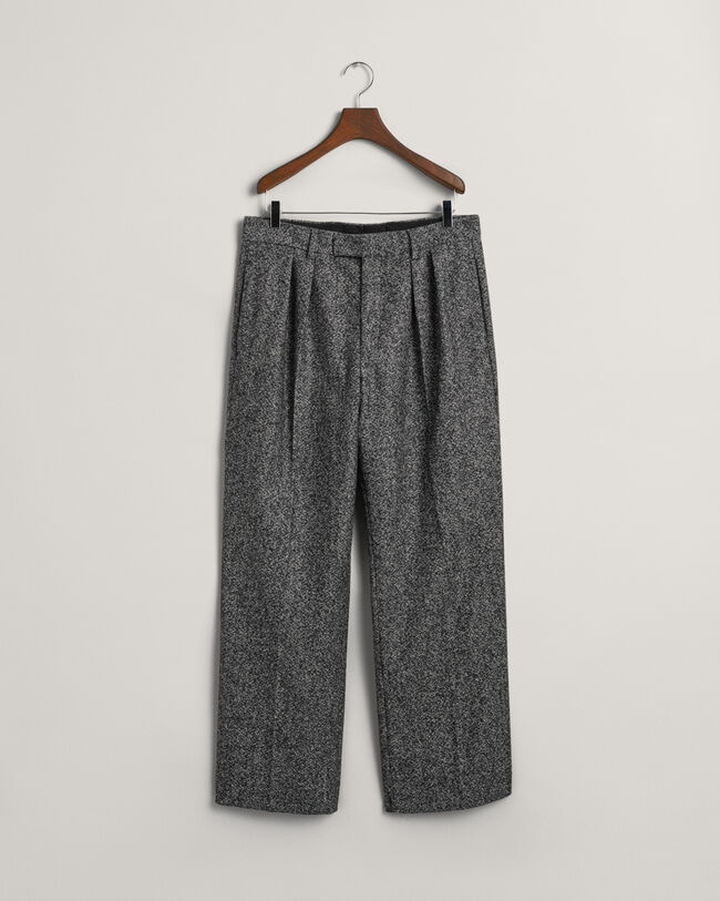 Wide Leg Tweed Suit Pants
