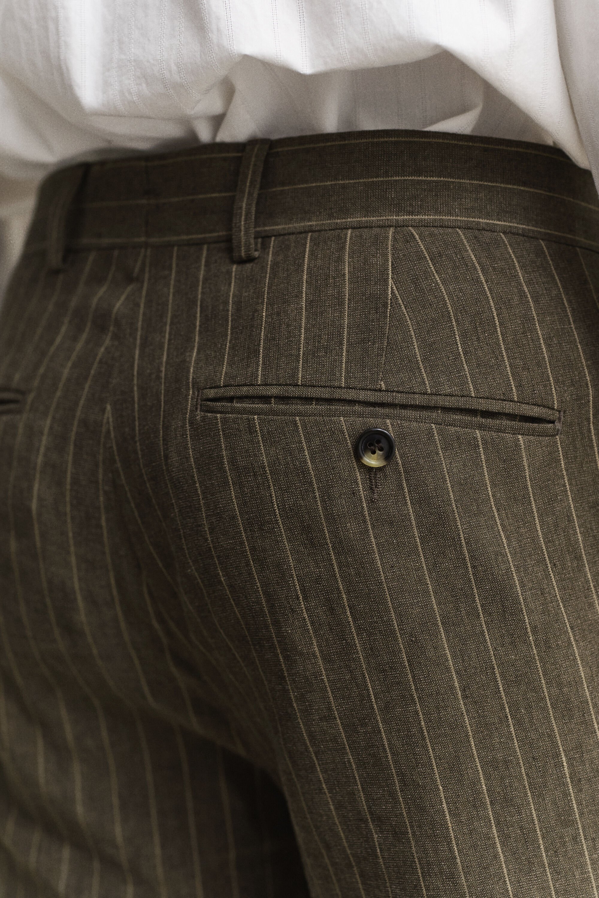 Pinstriped Suit Pants