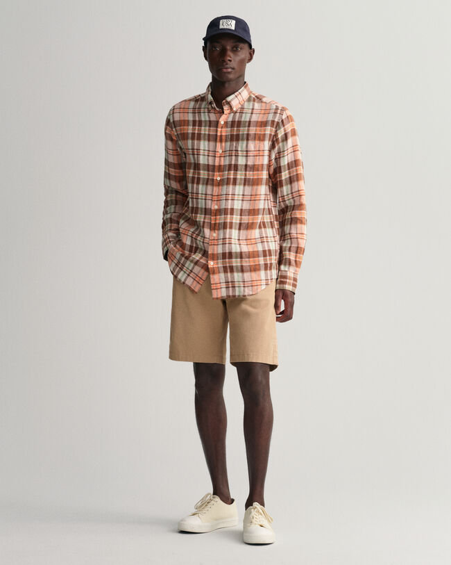 Regular Fit Linen Madras Shirt