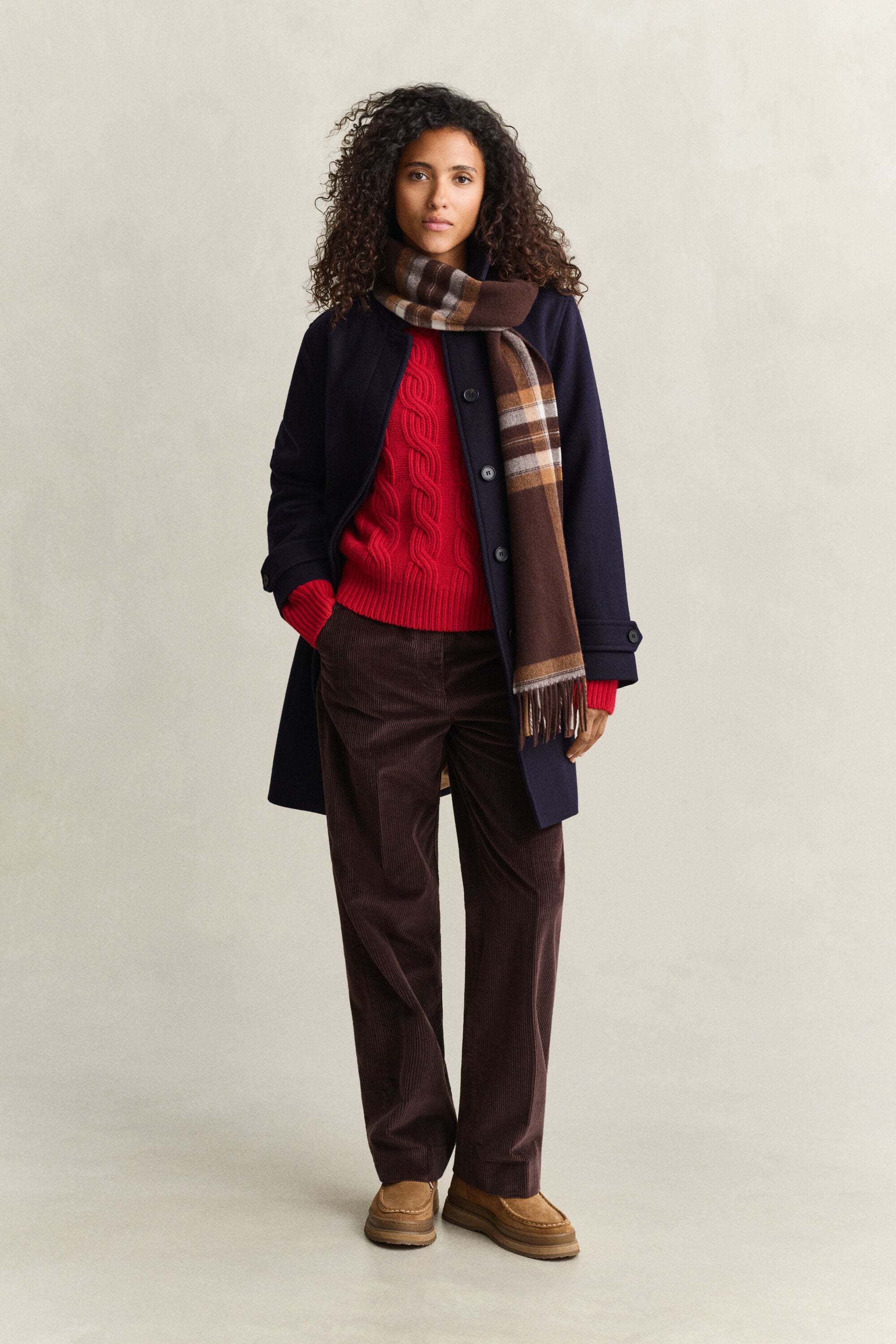 Wool Blend Cable Knit Sweater