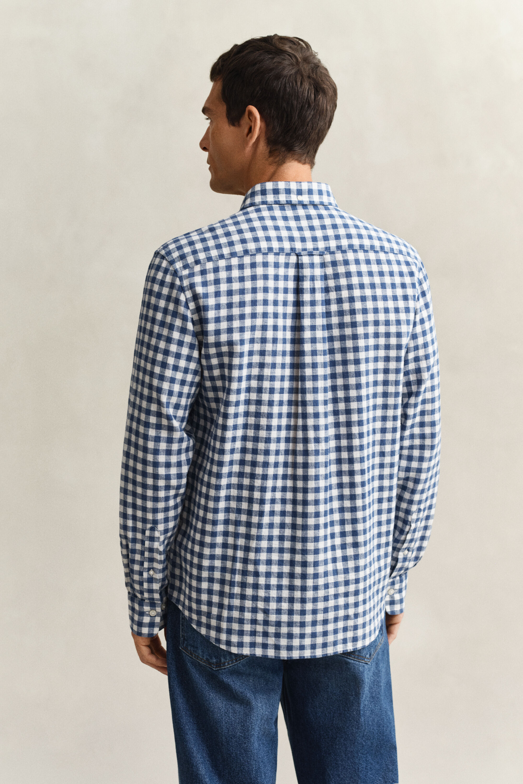 Gingham Linen Blend Shirt