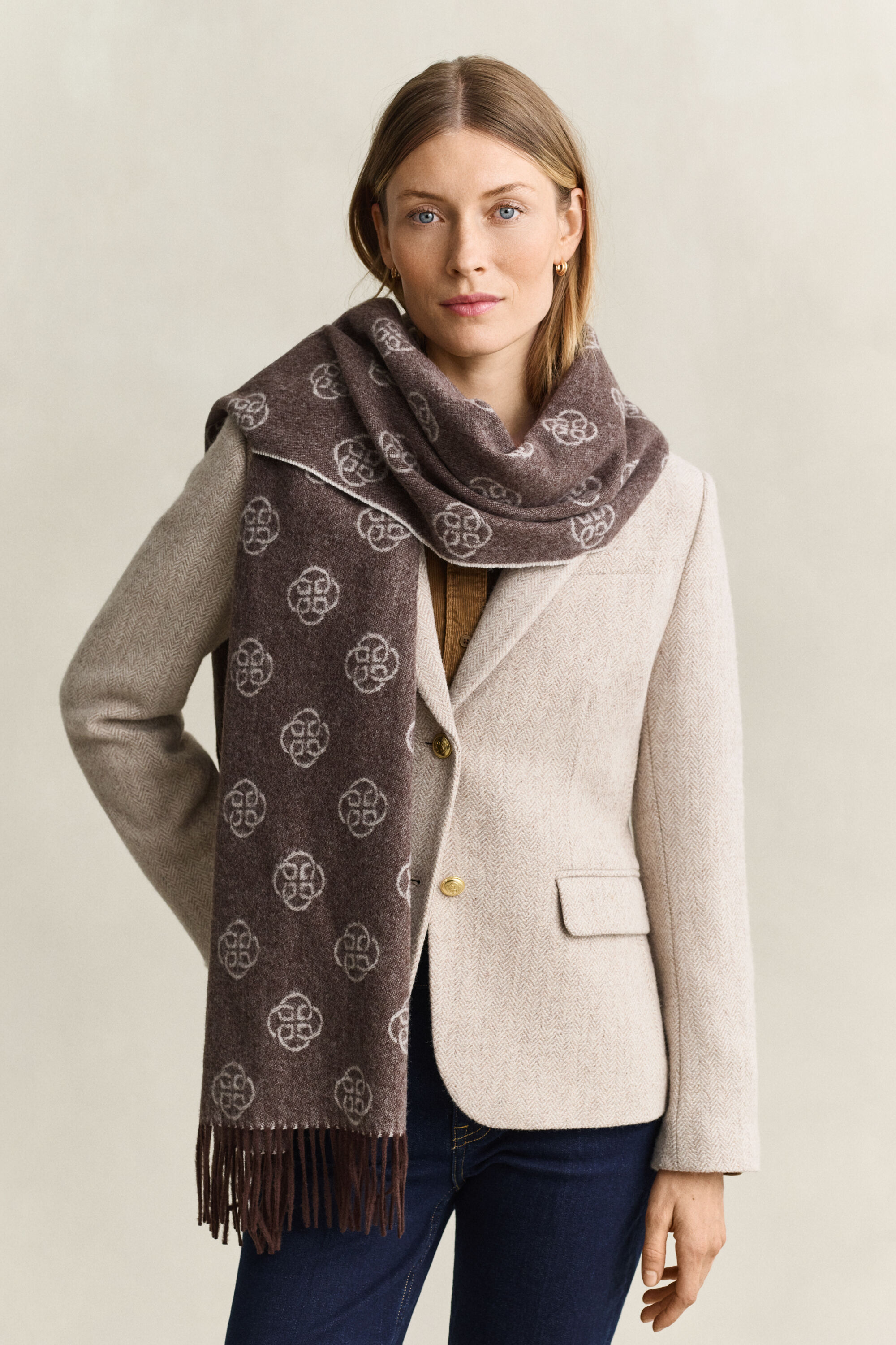 Monogram Wool Scarf