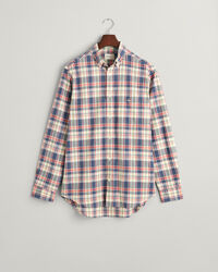 Regular Fit Checked Cotton Linen Shirt