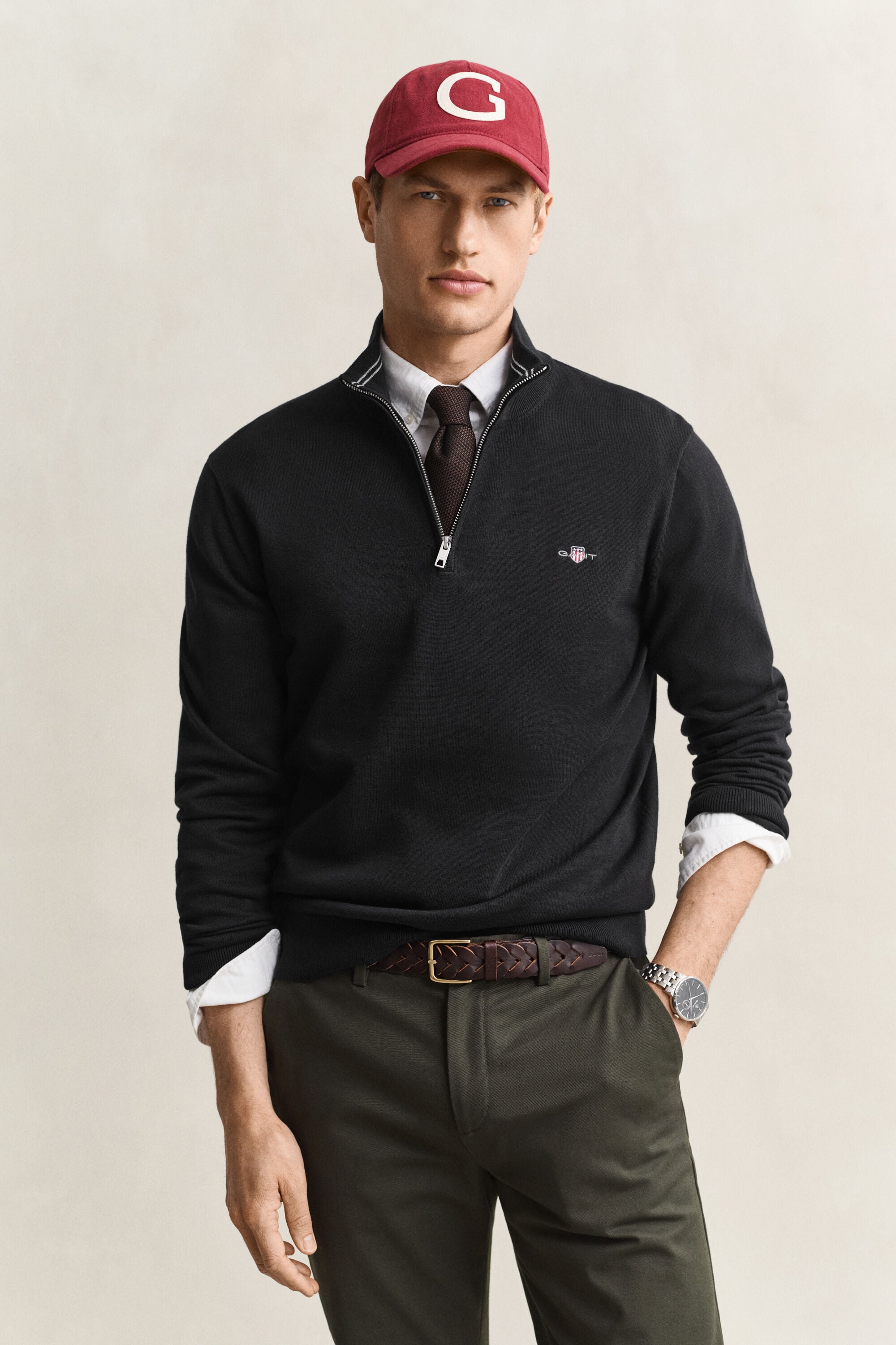 Classic Cotton Half-Zip Sweater