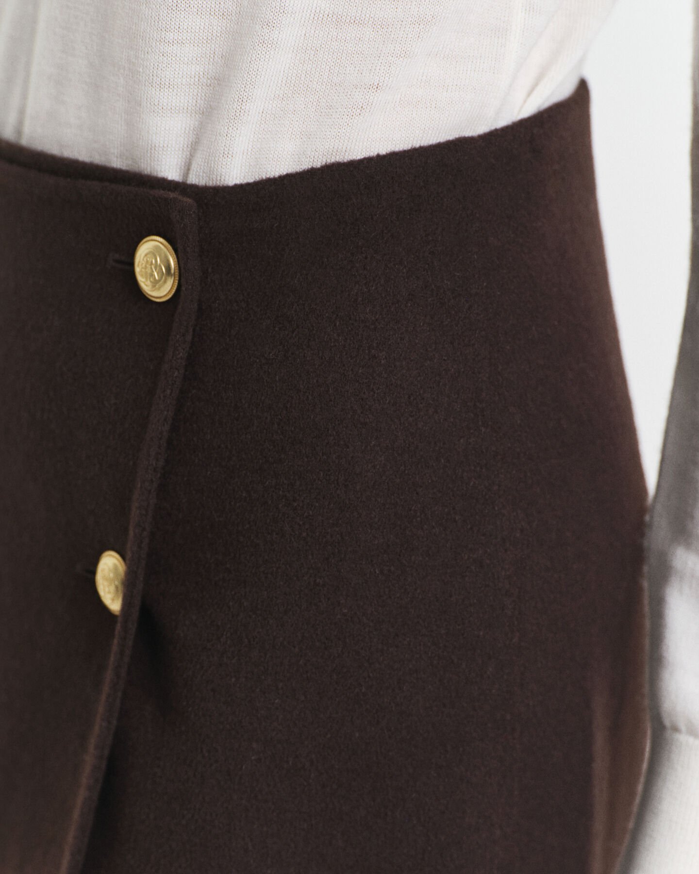 Midi Handstitched Wrap Skirt