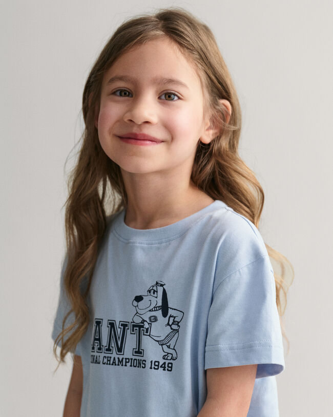 Kids GANT Dog Print T-Shirt