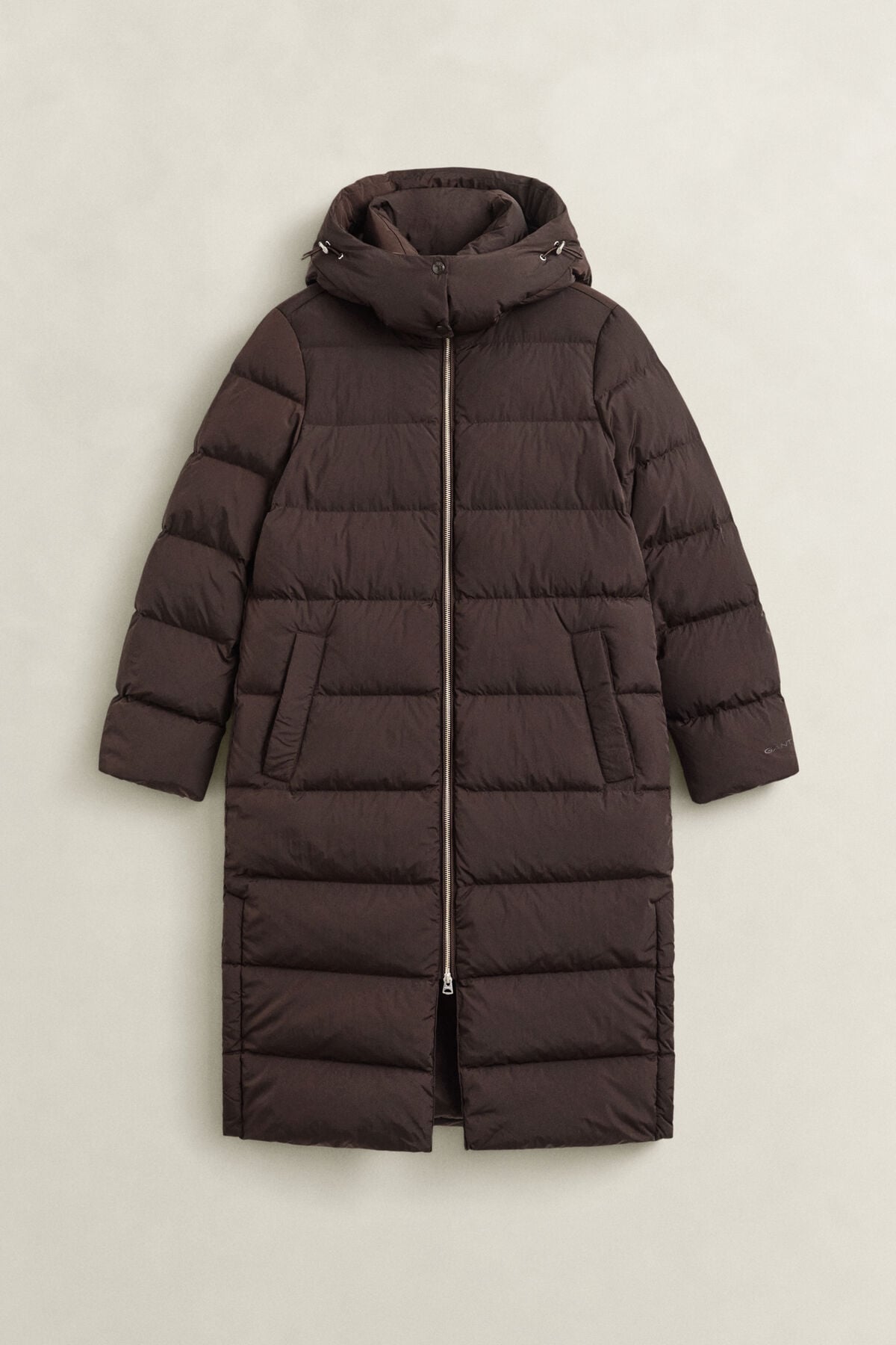 Long Down Coat — DEEP BROWN