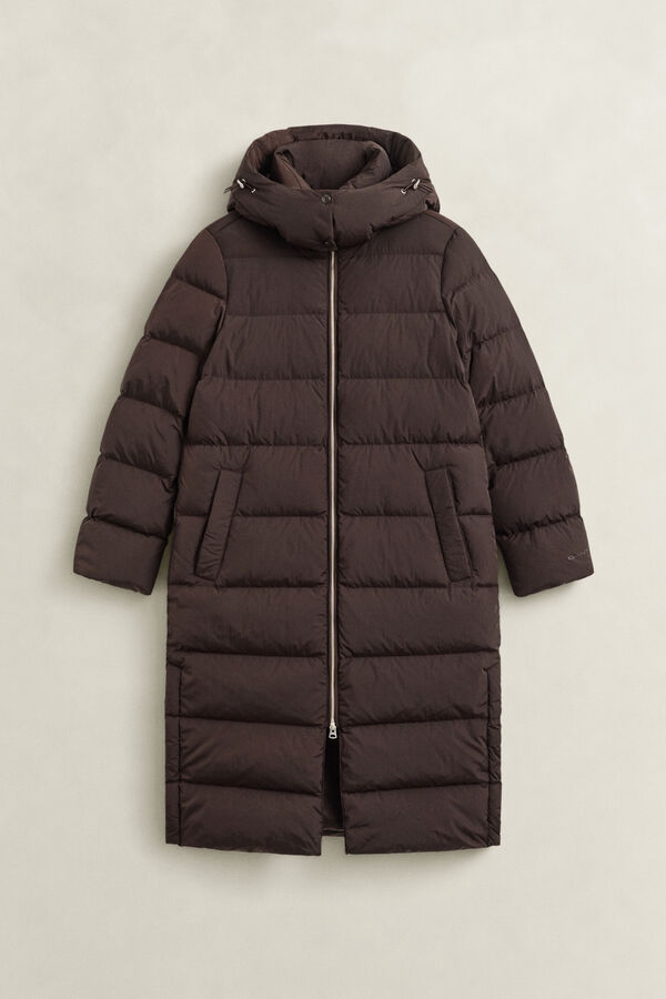 Long Down Coat — DEEP BROWN