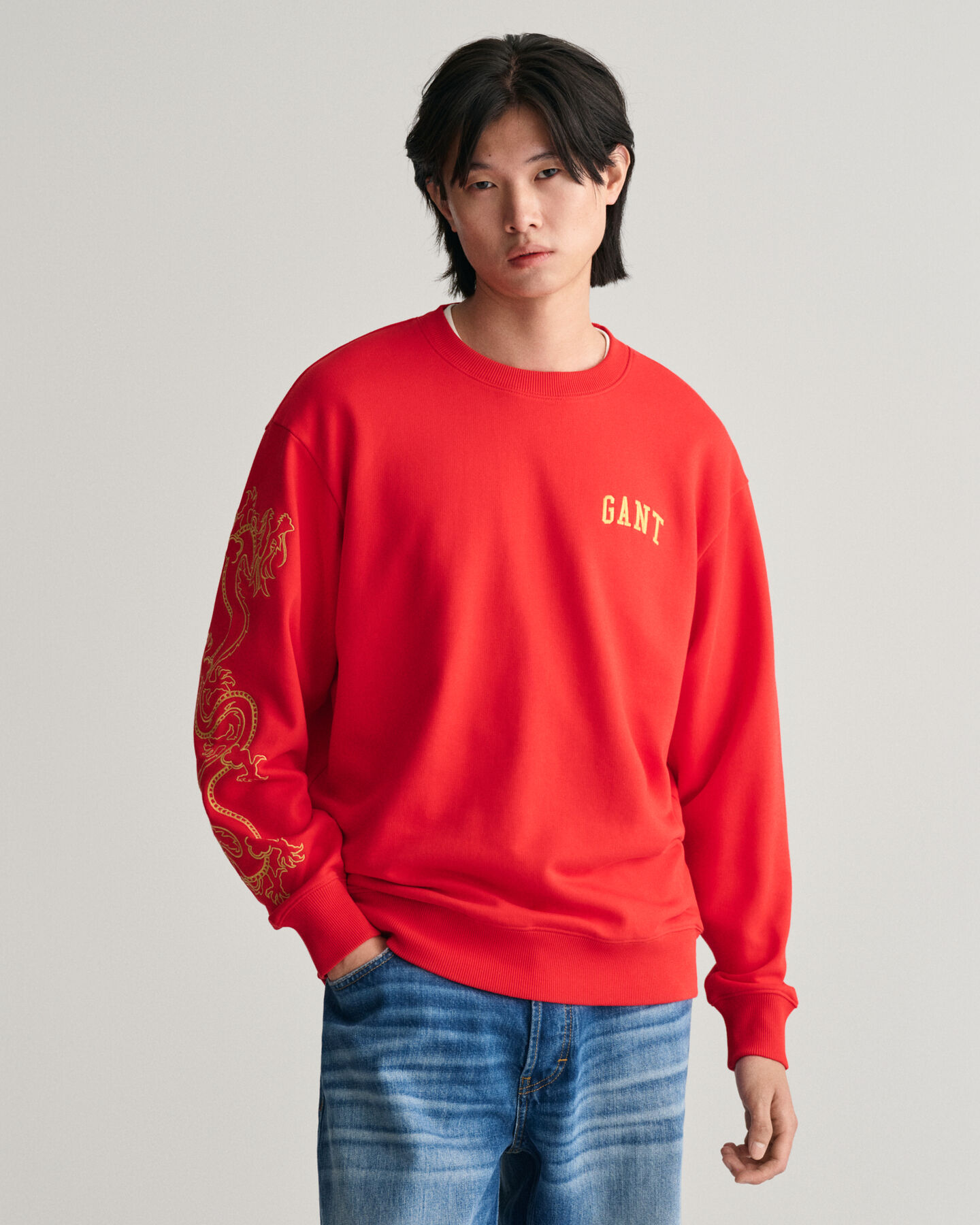 Dragon Crest Crew Neck Sweatshirt