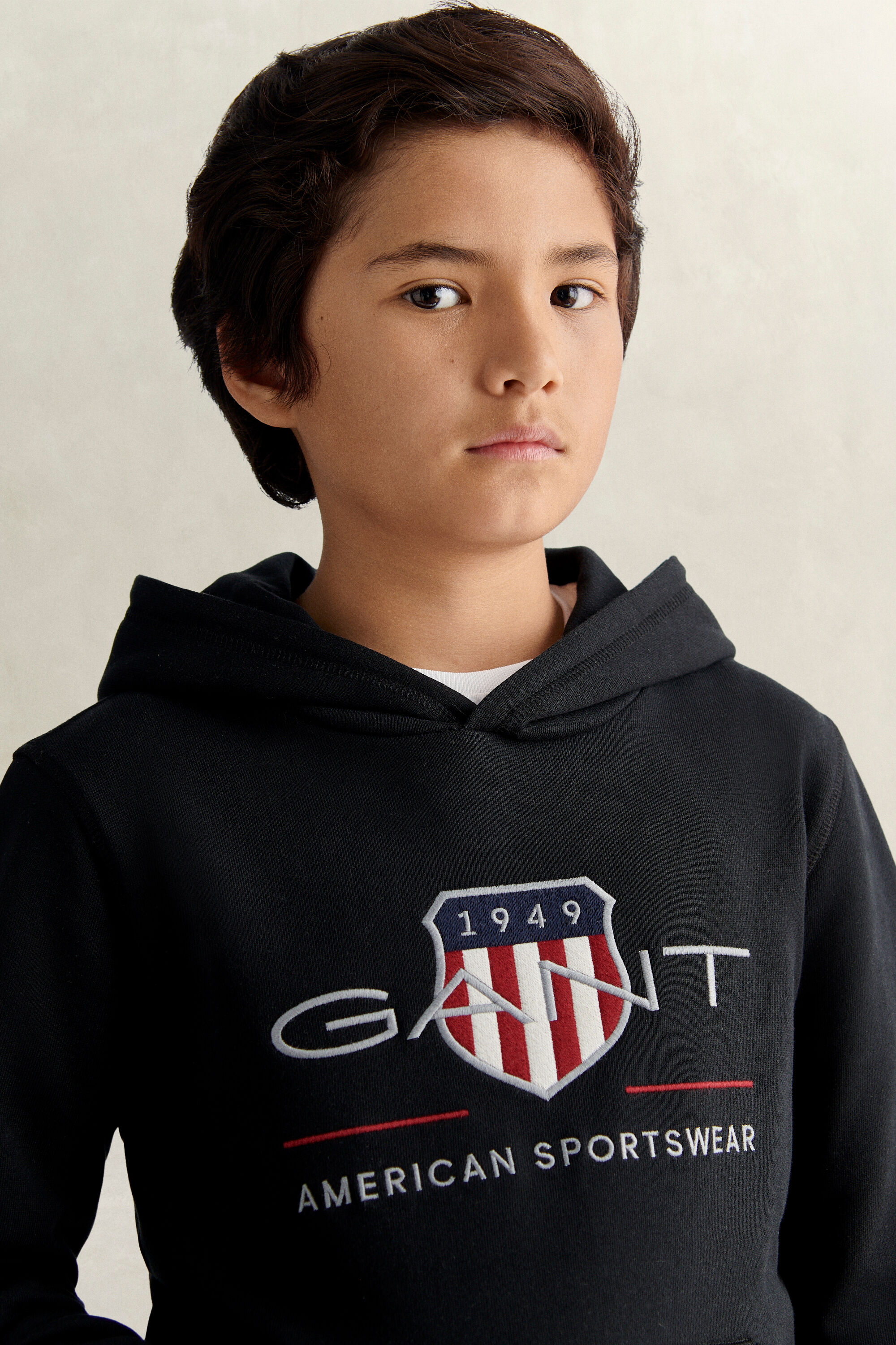 Teens Archive Shield Hoodie — BLACK