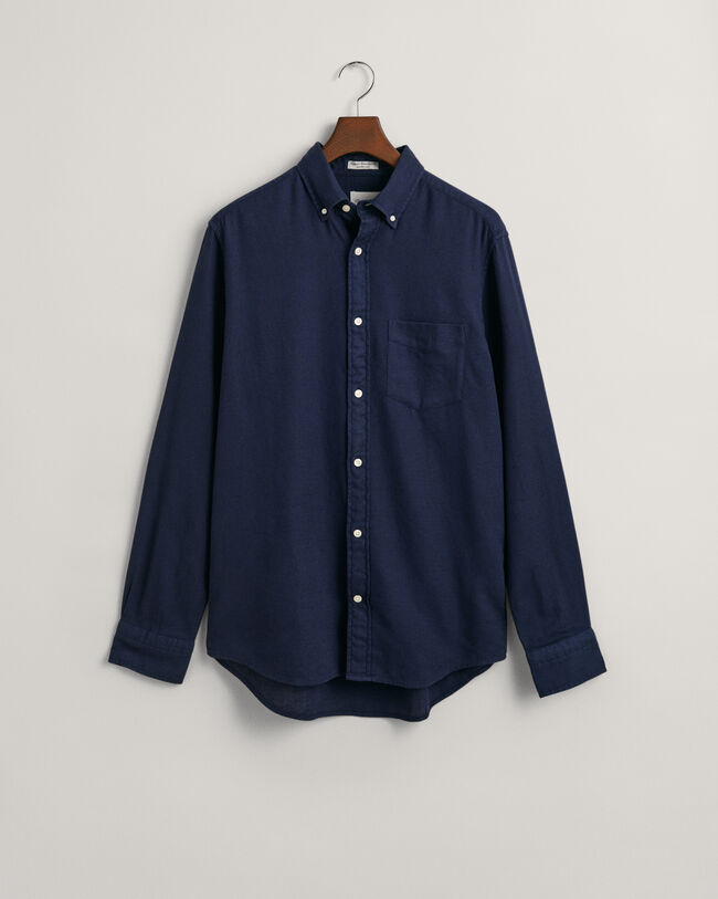 Regular Fit Textured Cotton Linen Shirt