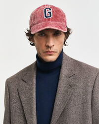 G Badge Washed Corduroy Cap