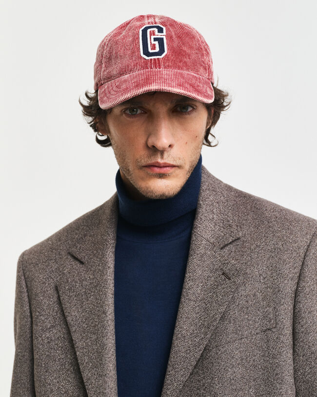 G Badge Washed Corduroy Cap