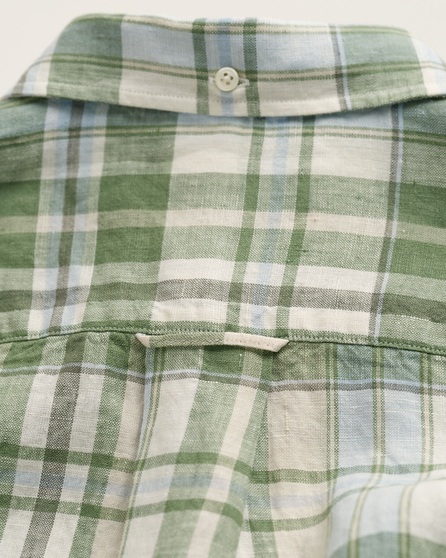 Regular Fit Linen Madras Short Sleeve Shirt