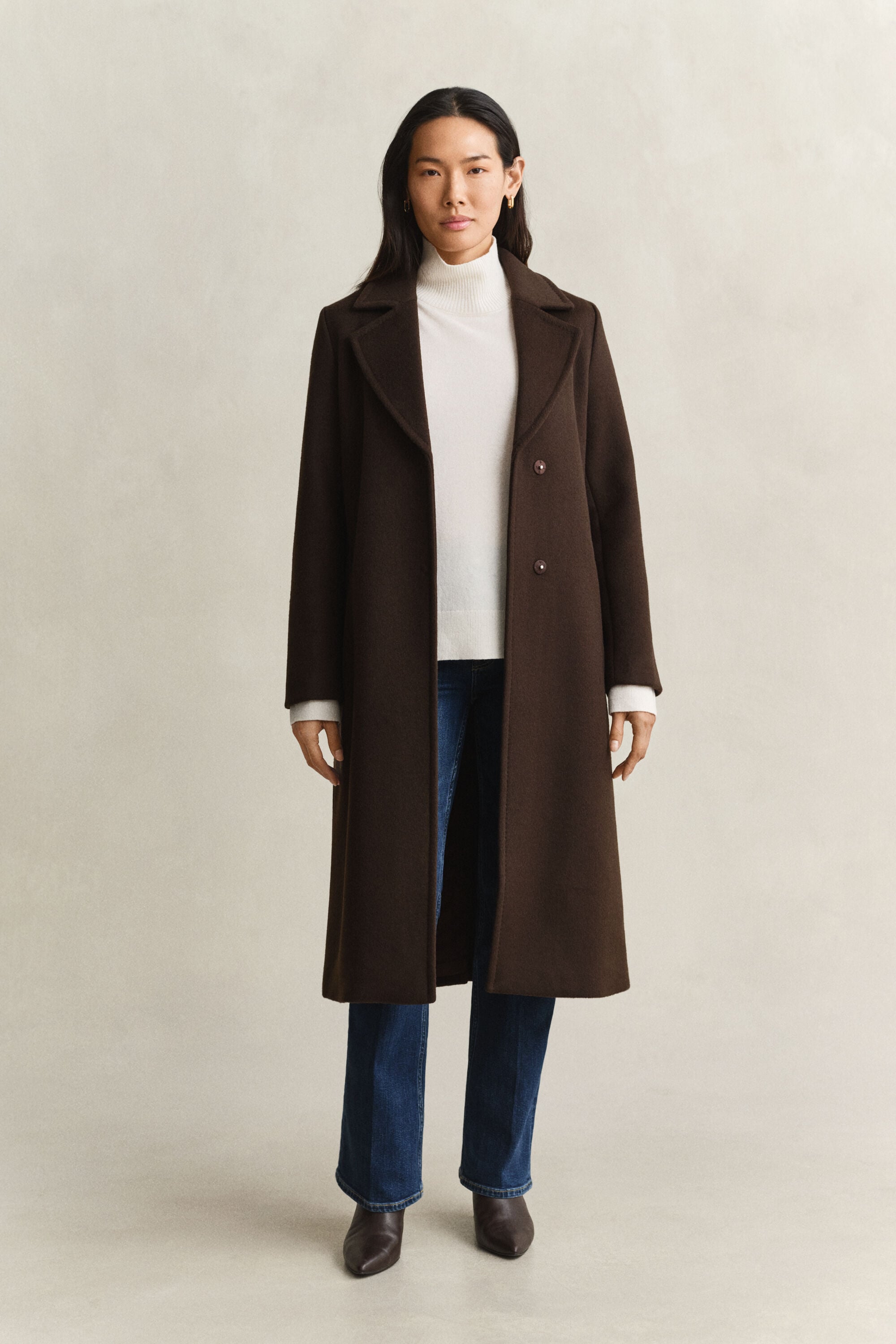Belted Wool Blend Coat