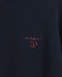 Teen Boys Contrast Shield Crew-Neck Sweater