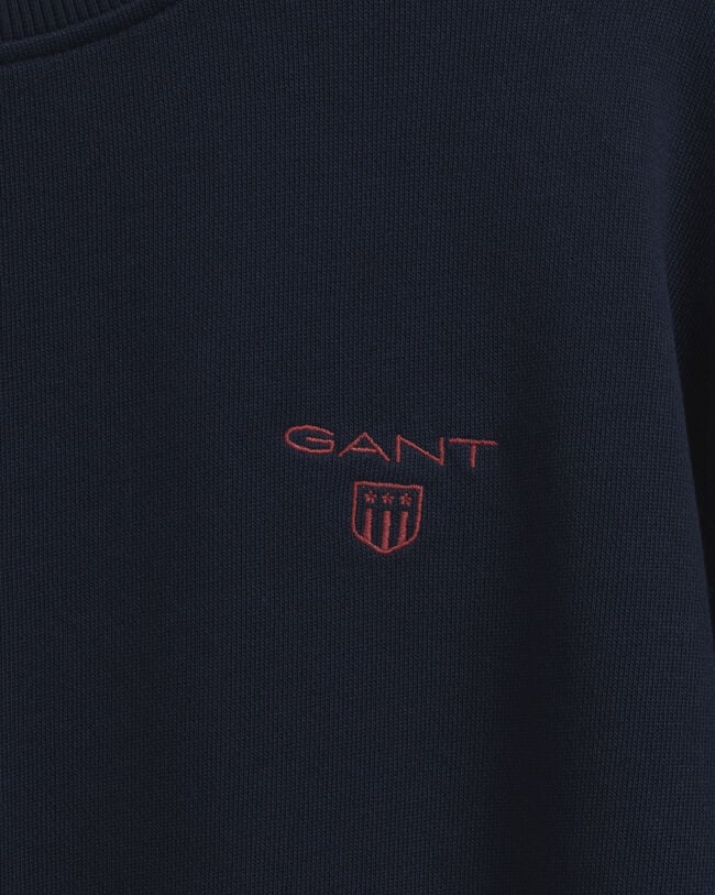 Teen Boys Contrast Shield Crew-Neck Sweater