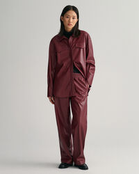 Relaxed Fit Faux Leather Pull-On Pants